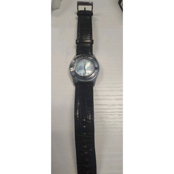 Honora Watch Mother Of Pearl Floating Pearls Leather 35mm Fits7 -9" New Battery - Picture 2 of 6